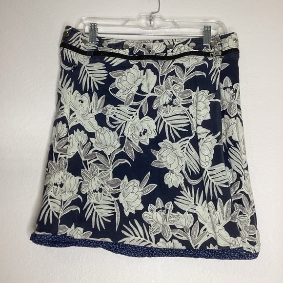 Zane Amsterdam Wrap Skirt Reversible Blue OS - Picture 1 of 7